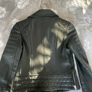 Leather moto jacket